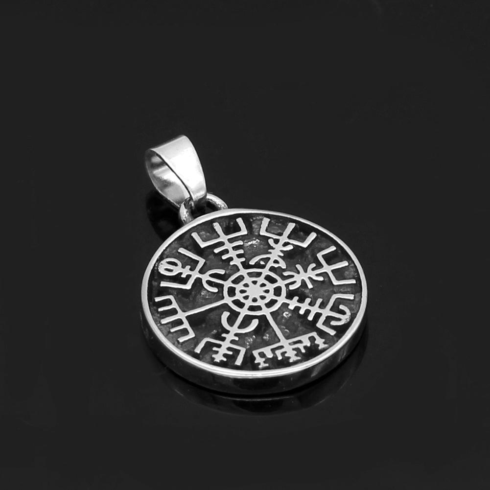 Nordic Viking Compass Retro Pendant Necklace - Trendy Men s Long Amulet Jewelry