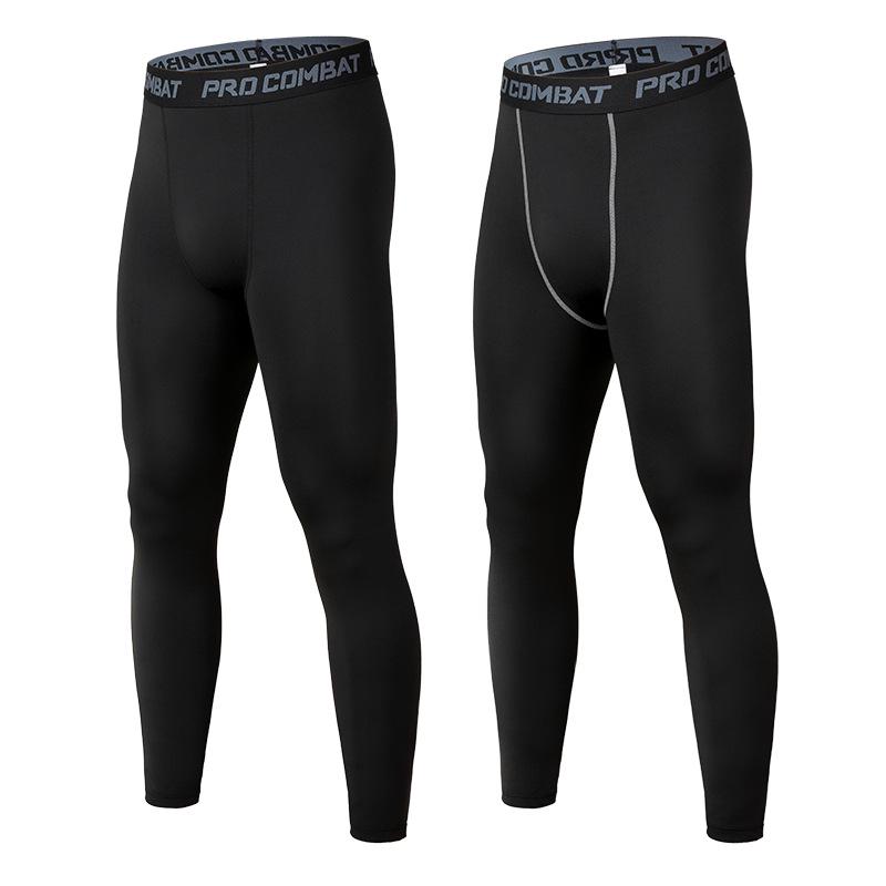 Herrars snabbtorkande sporttights: Andningsbara elastiska byxor för löpning, basket och cykling