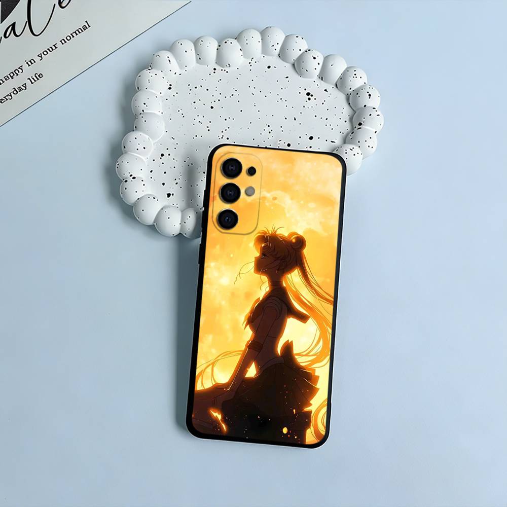 

S-M-Sailor- M-o-o-n Phone Case For Samsung S25,S24,S21,S22,S23,S30,Ultra,S20,Plus,Fe,Lite,Black Soft Silicone Samsung S24Plus
