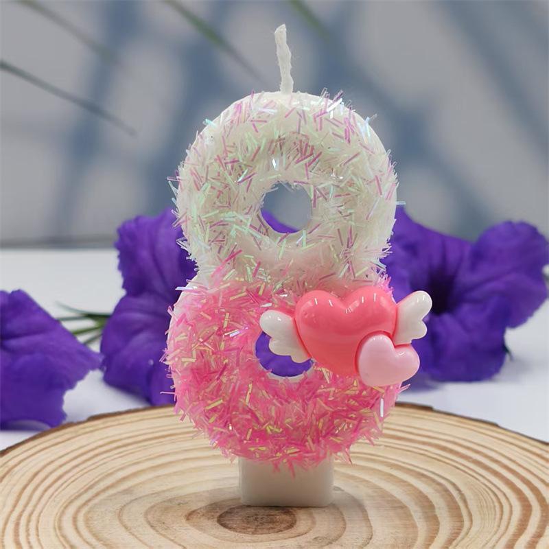 Creative Shapes, Brilliant Colors, Arrow-piercing Digital Candles, Birthday Cake Decorations, Various Specifications