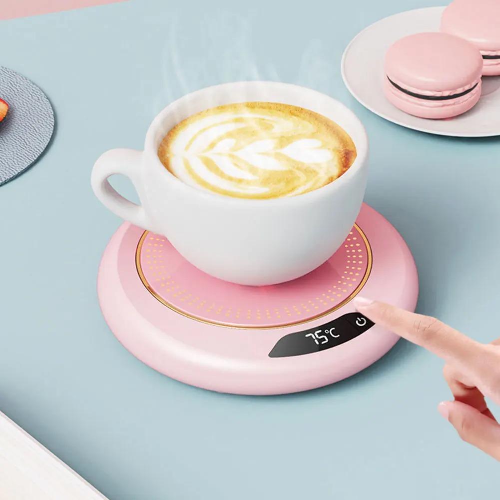 Podgrzewacz do kubków z sterowaniem dotykowym, 3-stopniową regulacją temperatury i wyświetlaczem