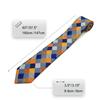SHLAX&WING Floral Check Tie for Men, Wedding, Check Pattern, 147cm
