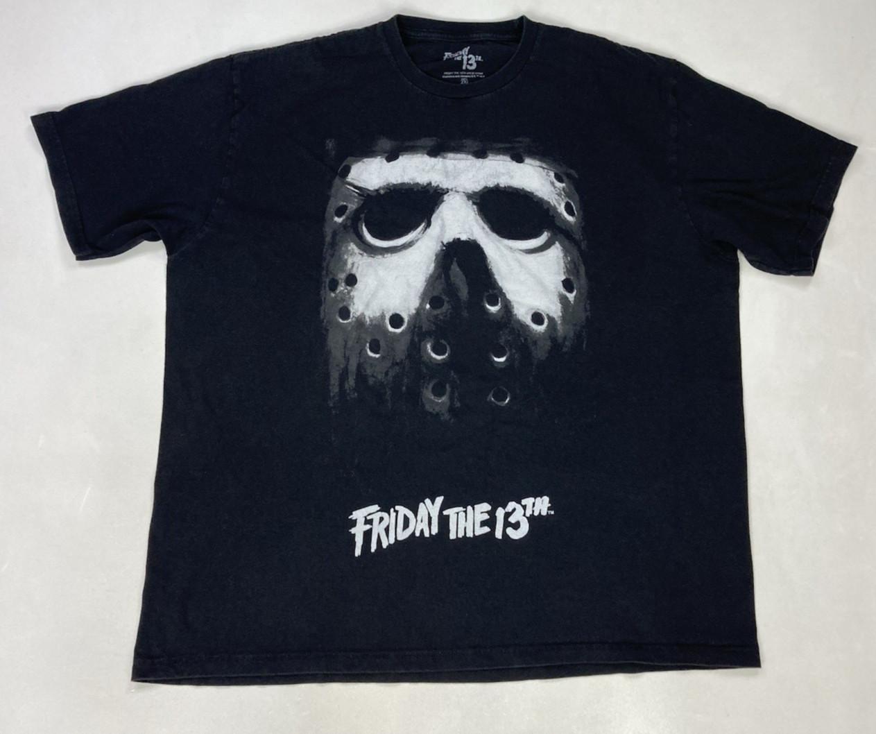 Friday The 13th Jason Big Face Mask Graphic T-shirt Men XXL Black Movie S