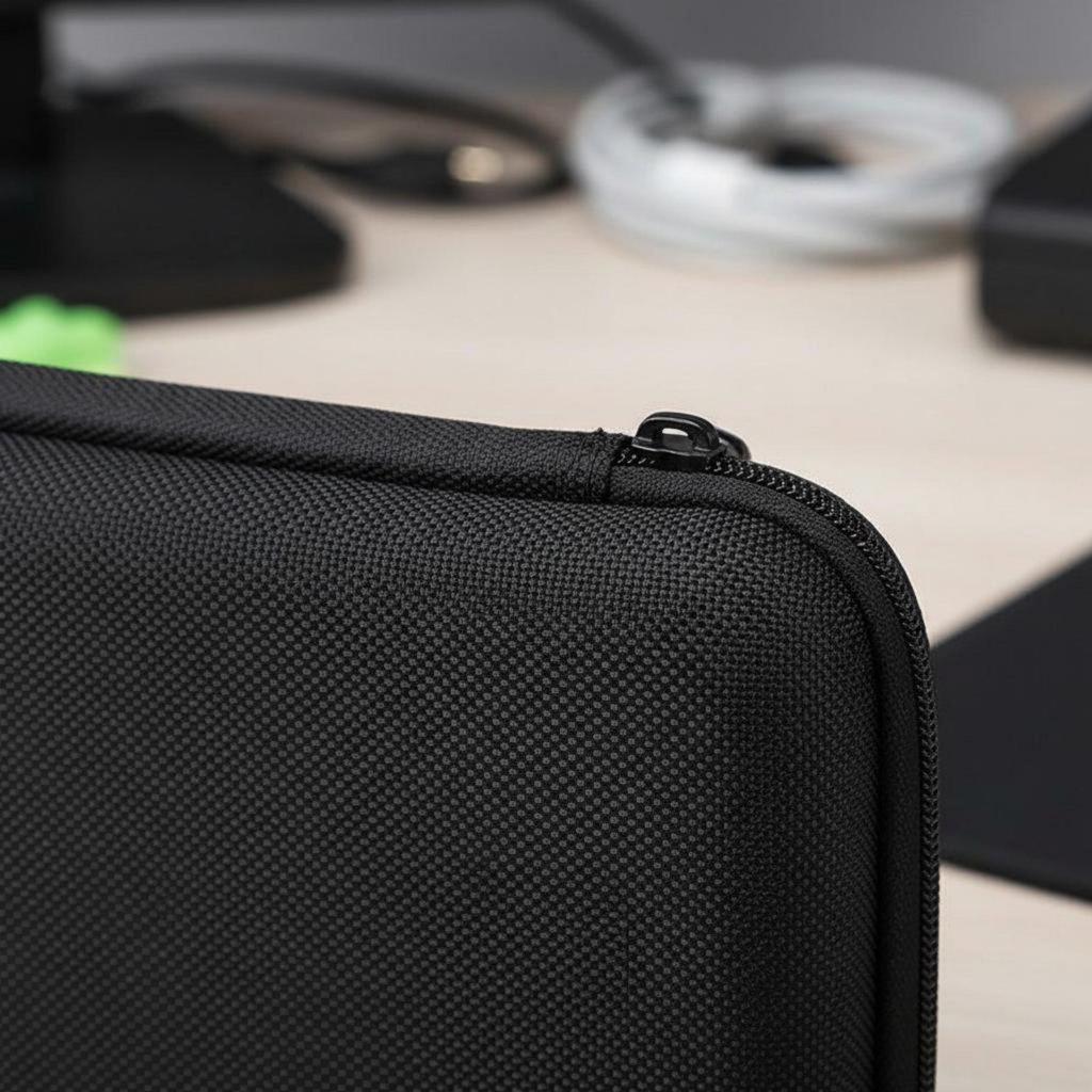 EVA Hard Shell Case Multi-Purpose Small Cable Storage Bag Zipper Closure