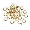 20pcs Stainless Steel Gold Color Loop Hoops Rings Circle Connector Diy Jewelry Findings Accessories for Bracelet Neckalce