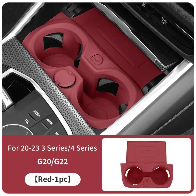 Silicone Car Coasters Central Control Wireless Charging Pad For BMW X3 iX3 X4 Series 3 4 5 6GT G01 G08 G02 G20 G22 G30 G38 G32