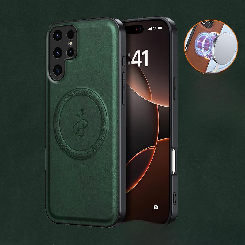 

Samsung S25ULTRA Прочный магнитный шпон Легкий роскошный чехол-подставка для телефона, Магнитное притяжение для автомобиля Подходящий A56 Противоударный защитный чехол Samsung A06