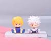 Cartoon Hunter x Hunter Anime Figure Q Version Sitting Killua Zoldyck Gon Figure Toy Doll Car Decoration Statue Model Gift