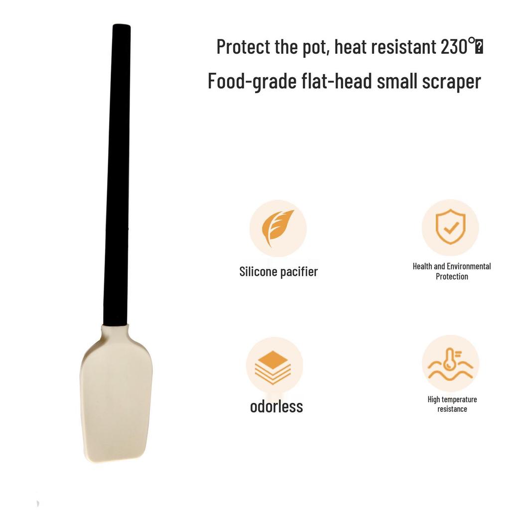 Silicone Spatula Set with Wooden Handle - Heat Resistant, Food Grade for Baking and Cake Cream.