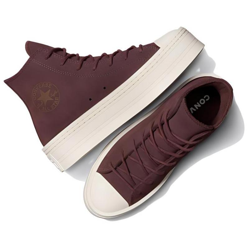Converse Chuck Taylor All Star Women High Skate Shoes Suede Warm Shock Absorbing Wear-resistant Earth Brown A06783C