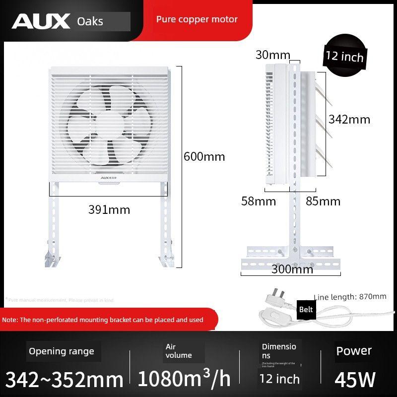 No-Drill Exhaust Fan for Kitchen Windows, No-Installation Exhaust Fan, Powerful Window-Mounted Ventilation Fan