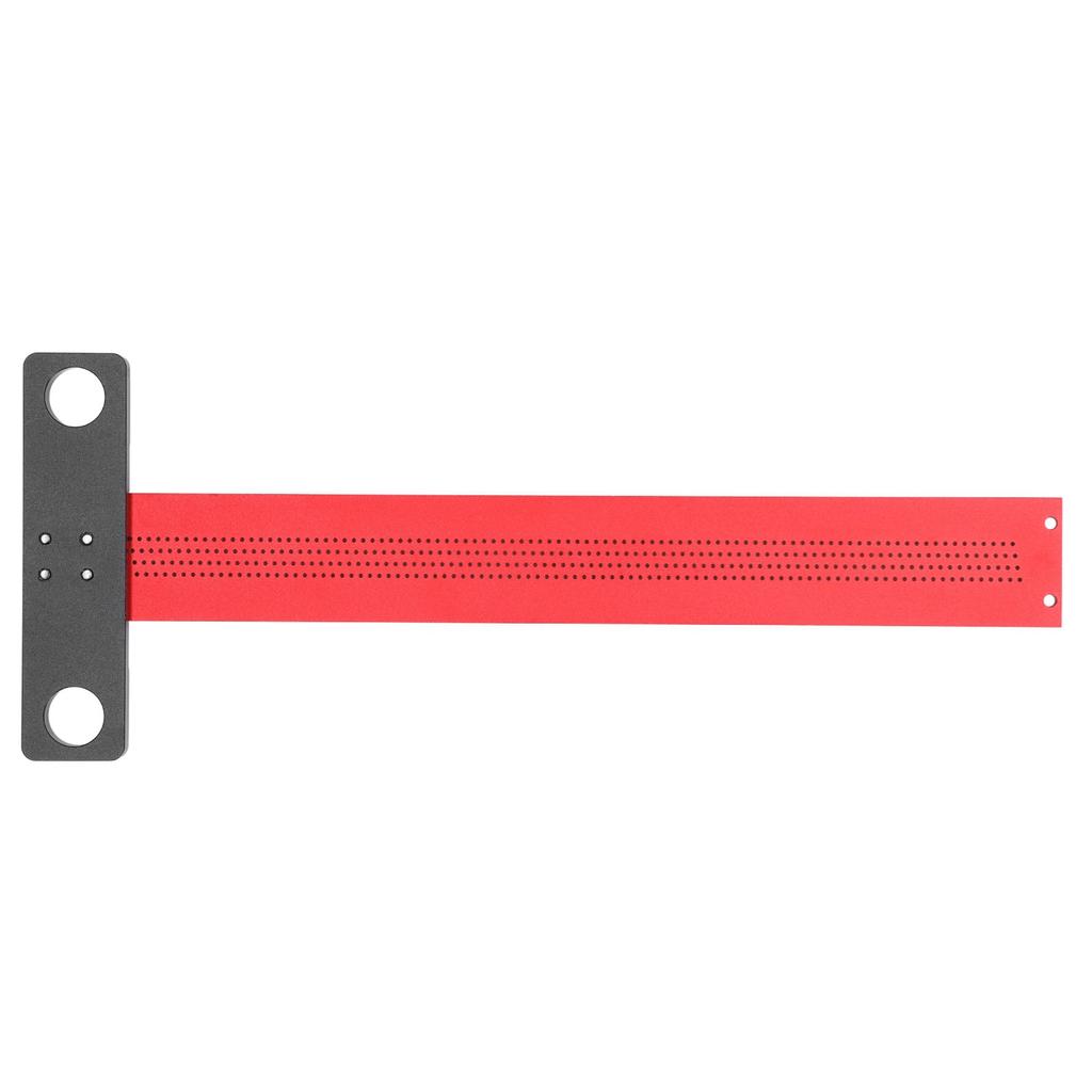 Lochmarkierungs-T-Lineal Aluminiumlegierung Verschleißfest Loch-T-Typ Anreißlineal für die Holzbearbeitung