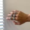 5Pcs Goth Totem Horse Flame Rings for Men Unisex Punk Carved Knuckle Jewelry Antique Silver Steampunk Accessories