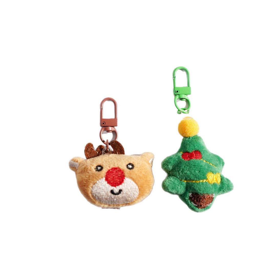 Cartoon Animal Plush Christmas Keychain Pendant Gift Charm for Bags and Cars