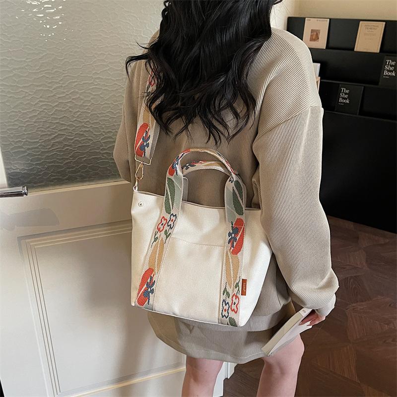 Floral Pattern Tote Bag for Women Stylish Shoulder Bag with Adjustable Strap Large Capacity Daily Use Bag