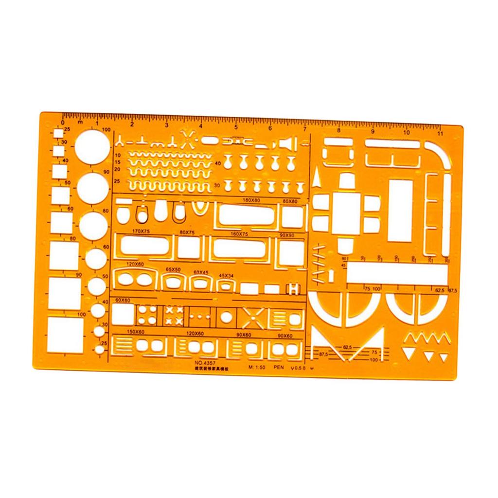 Architectural Templates Stencil Drafting Tools Ruler Building House