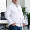 Men's Big and Tall Loose Fit Casual Button Down Shirt Long Sleeve Lightweight Business Dress Shirt
