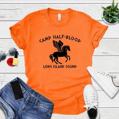 Camp Half Blood Women Trička Vintage oblečení Trička Percy Jackson Krátký rukáv Grafika Tričko Streetwear Ženy Top Kouzelný dárek