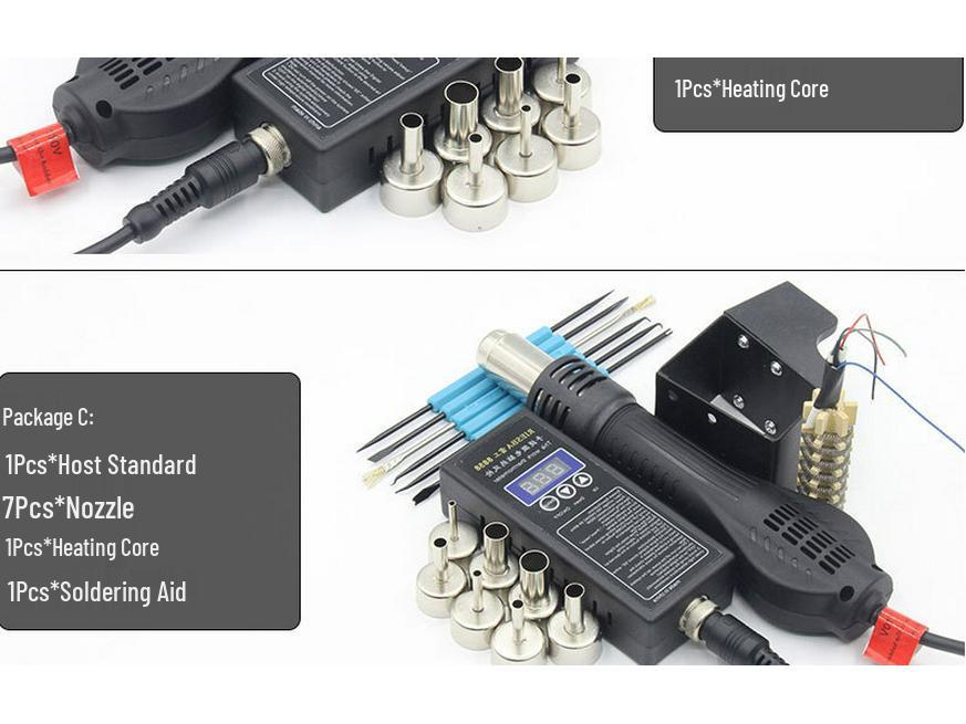 RIESBA 8858 Portable Handheld Hot Air Gun for Desoldering and Repair