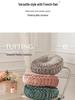 Nordic Pumpkin Pleated Round Throw Pillow Cushion for Sofa & Living Room