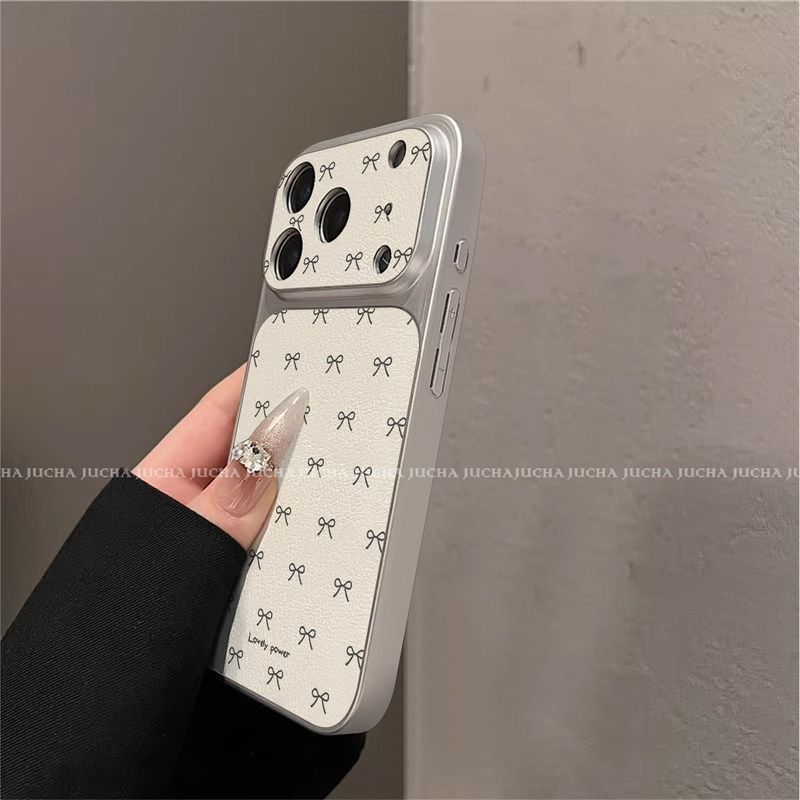 Applicable To Apple 17promax Mobile Phone Case, High-end Niche Apple 16plus Small Fresh 15 Korean Bow.