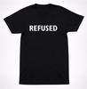 Refused Text Logo Schwarz Herren Kinder T-Shirt: Hardcore Punk Band Grafik, Minimalistischer Stil (Weiche Baumwolle, Unisex S-XXL)