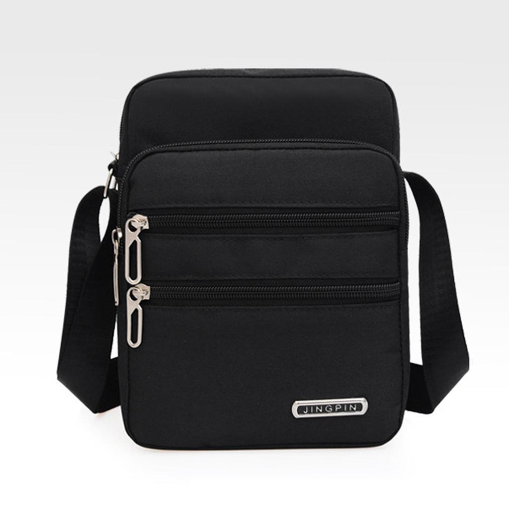 Bolso de hombro para hombre, de negocios, de ocio, de gran capacidad, portátil, con cremallera, multicapa, impermeable, de verano, bolsos cruzados para hombre