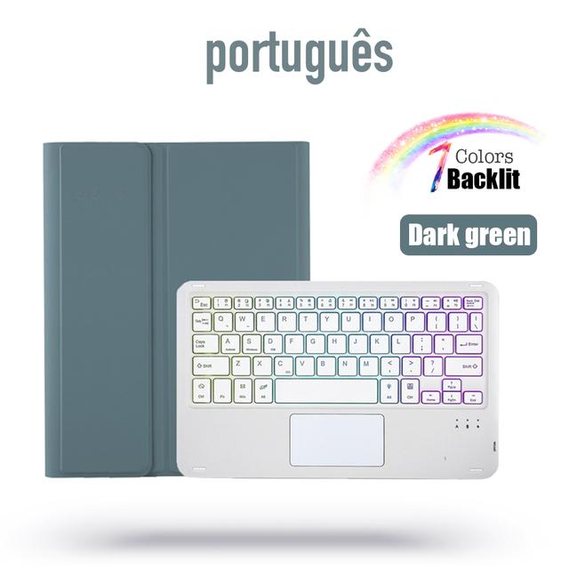 Bluetooth Touchpad Backlit Keyboard Case For Samsung Galaxy Tab S6 Lite 10.4 P610 P615 With Pen Slot Tablet TPU Protective Cover