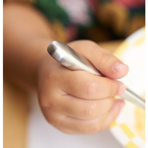 Aoyoshi Willassist Light Child Spoon for Children, Stainless Steel, Dishwasher Safe, Easy to Hold, Boilable Disinfection, Willassist Meal Aid, 224009