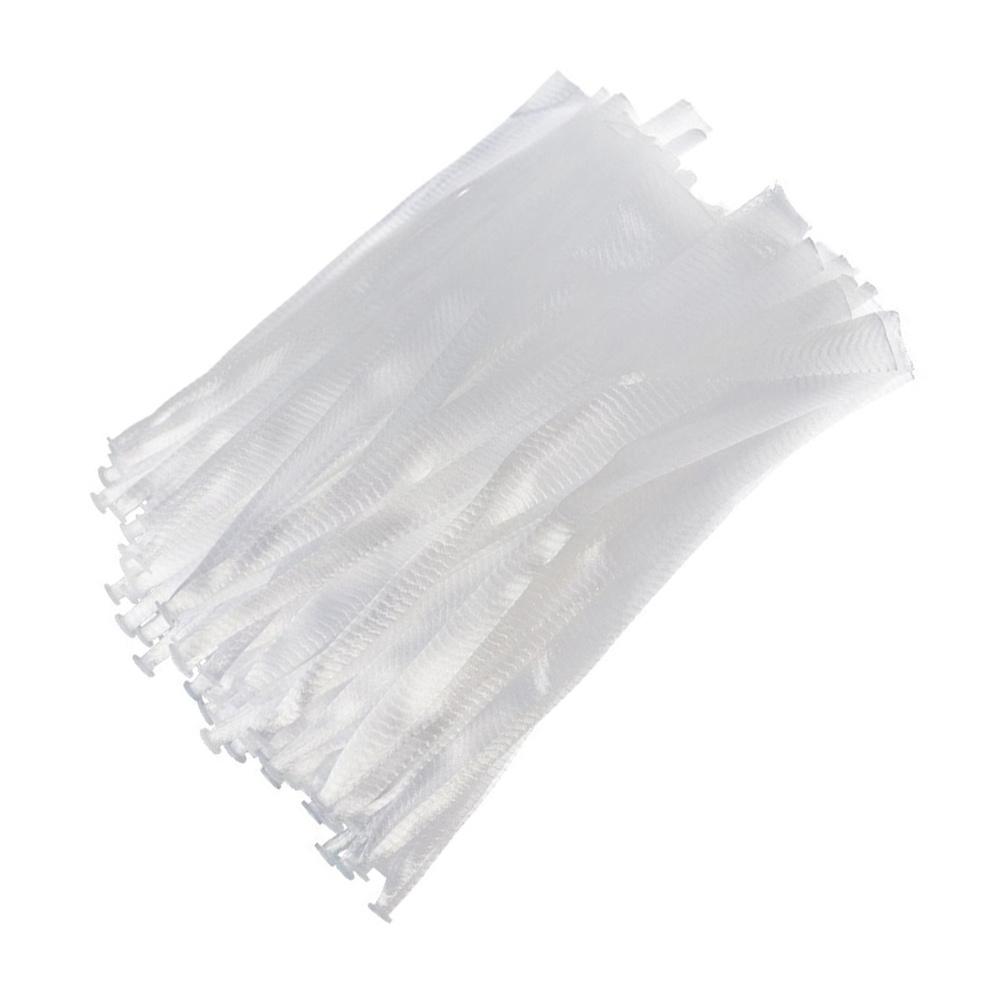 200Pcs 20Cm White Disposable Elastic Mesh Filter Bag Hair Catcher Drain Strainer Sink Protector Trap Blocker Garbage Sewer