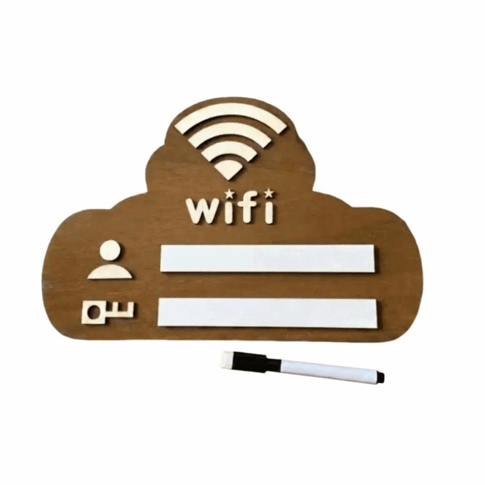 Rustic WiFi Password Sign Erasable Board Minimalism Wireless Network Indicator Durable with Pen Password Board Airbnb Decor