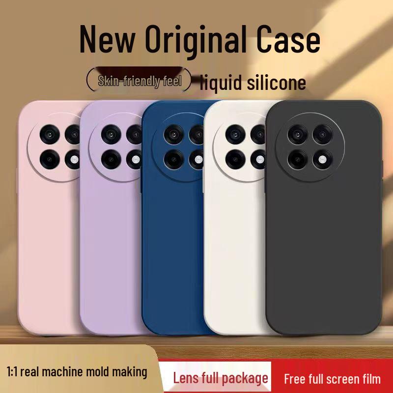 OnePlus Ace 5 Liquid Silicone Protective Case: Full Coverage, Anti-Drop, Solid Color, Skin-Friendly.