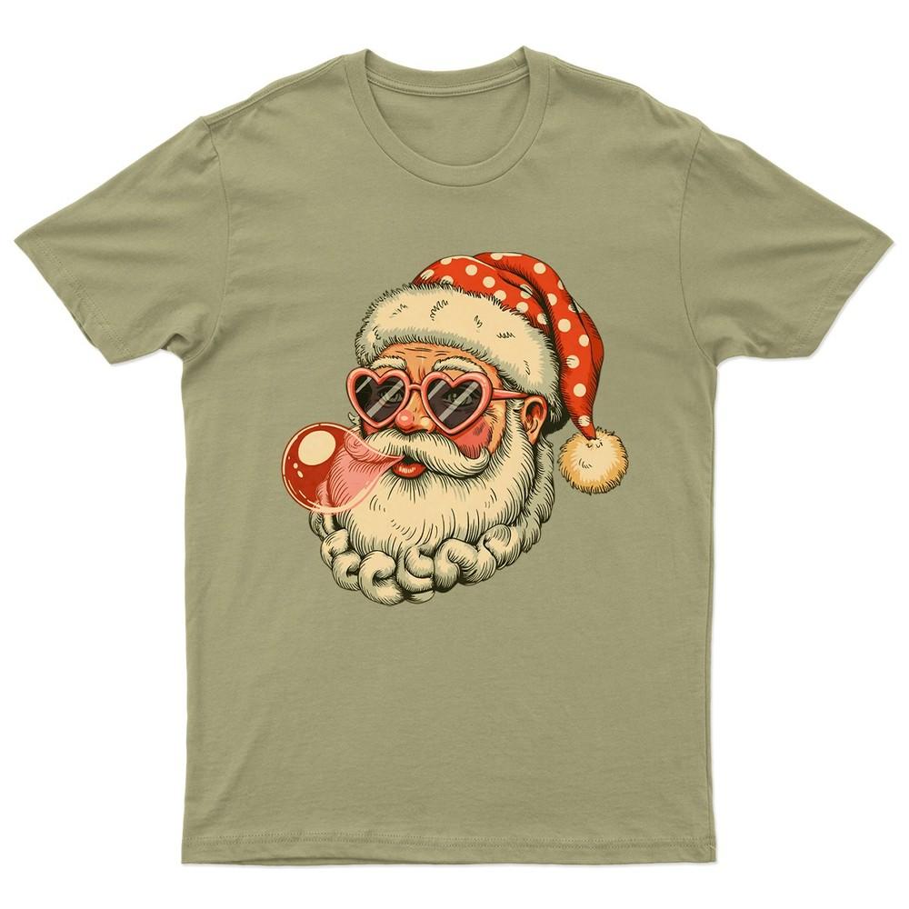 Cool Santa Claus Heart TShirt Unisex Gift Retro Seasonal Funny Xmas Unisexs a