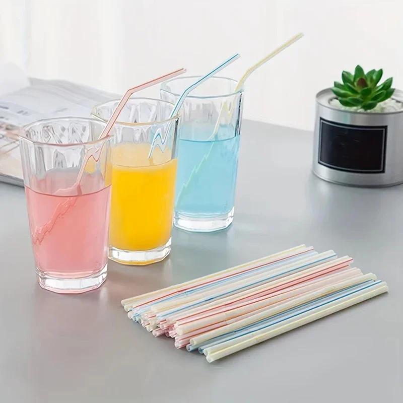 Multi Colored Plastic Pipes Drinking Straws Cola Straws Bars Parties Weddings Kitchens Pajitas Cocktail Straws