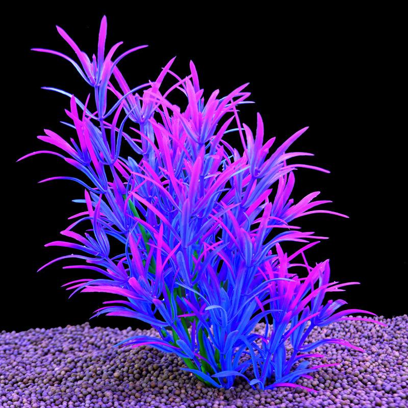 Aquarium Decor Set: Simulated Seaweed & Plastic Plants for Fish Tanks