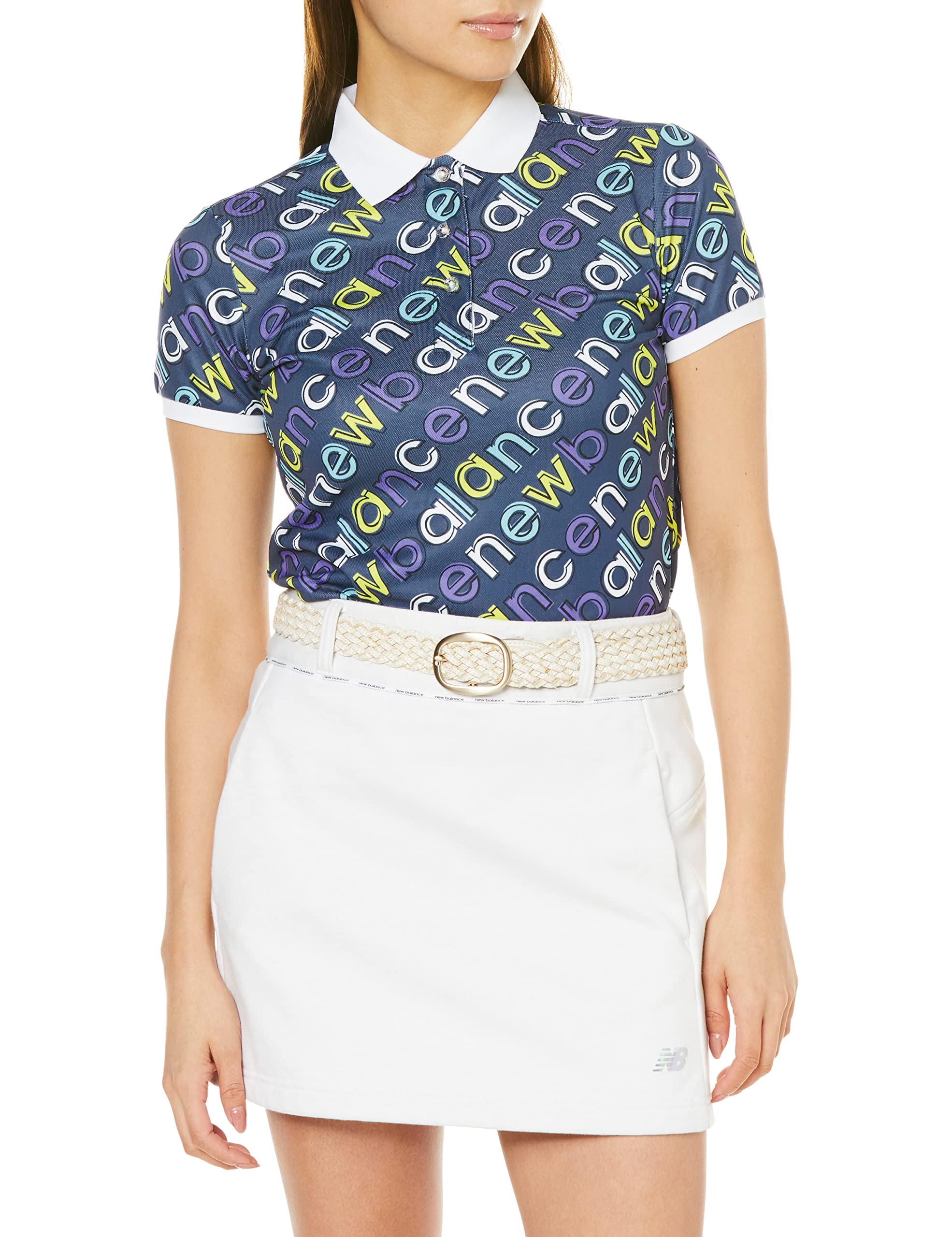 

Golf Short Sleeve Polo Shirt Quick 0 [New Balance] (Water Absorbent, Drying, Stretchy) / Women s / 012-2160505 122_Navy [S]