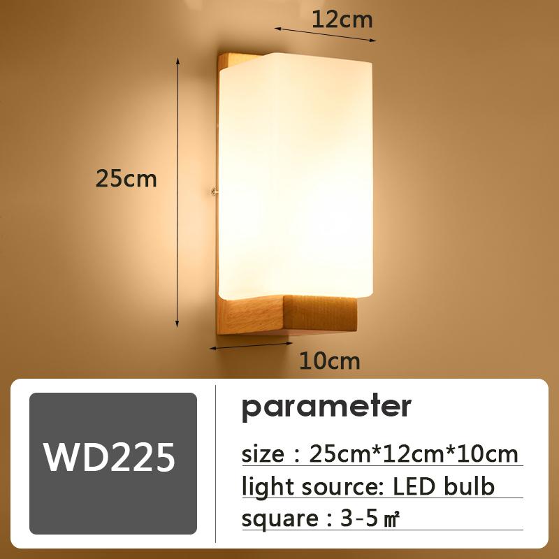 Simple Modern Sconce Wall Light Nordic Living Bedroom Foyer Reading Wood Lighting Bedside Aisle Home Indoor Background Wall Lamp