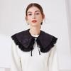 Sequins Quilted Cape False Collar Chinese Ruffled Lace Shawl Wrap Scarf Decorative Accessory for Women Girls Clothing