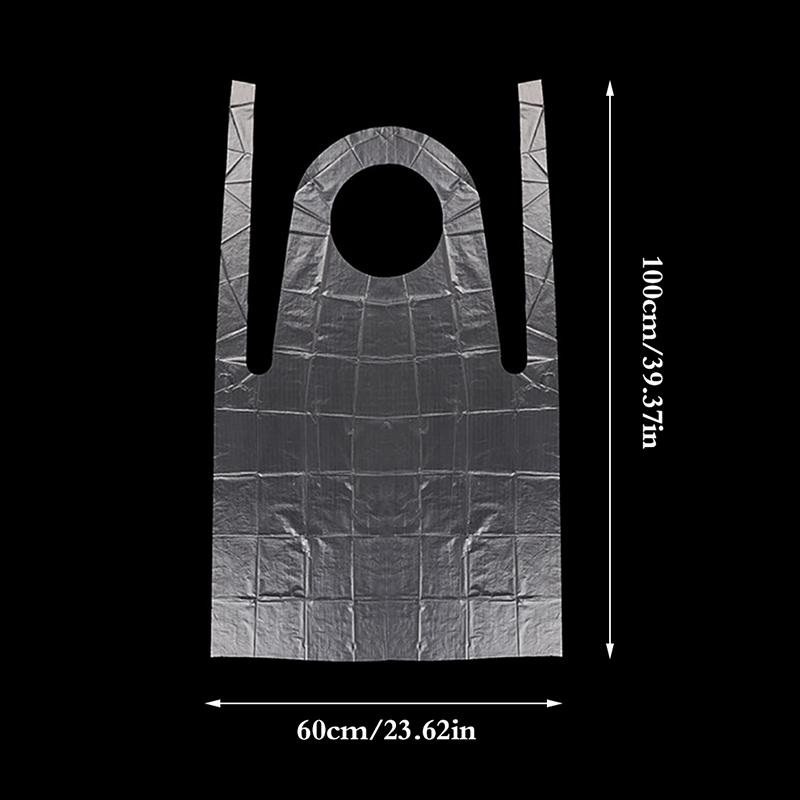 50/100 szt. Jednorazowe fartuchy plastikowe Eko płaskie opakowanie Ochrona ciała Przezroczyste fartuchy