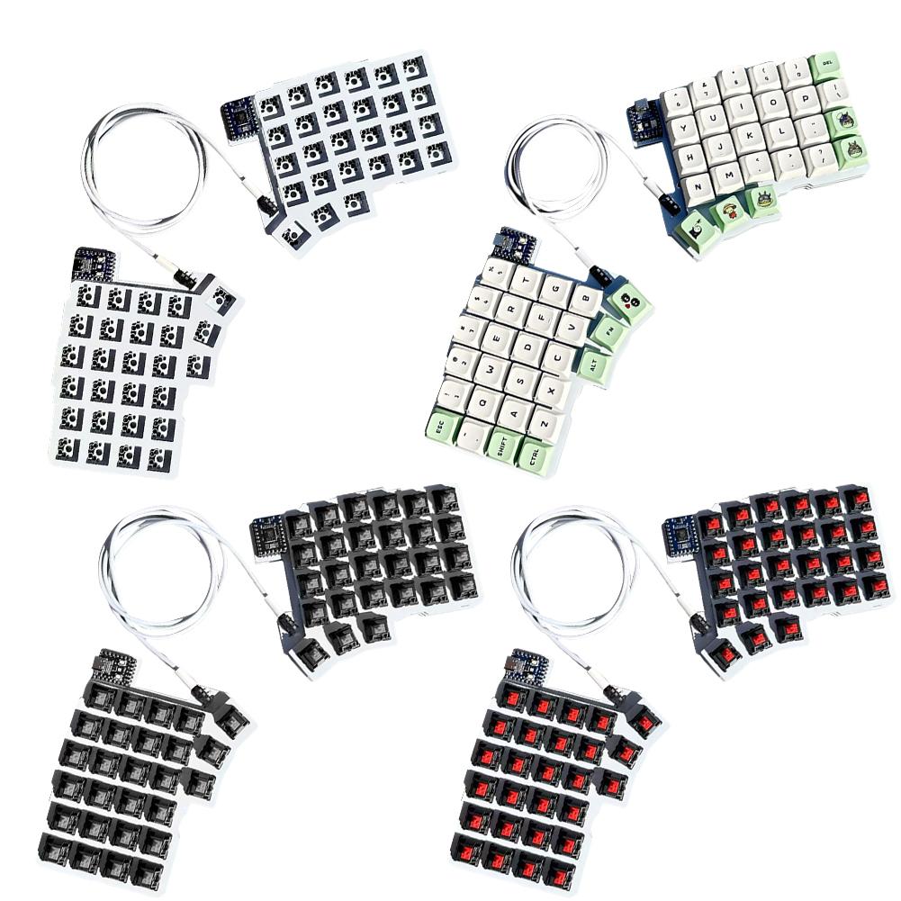 Split Keyboard Wired Ergonomics Keyboard Hot Swap Left Right Hand Keyboard Support QMK/VIAL Customized PC Gamer Accessories