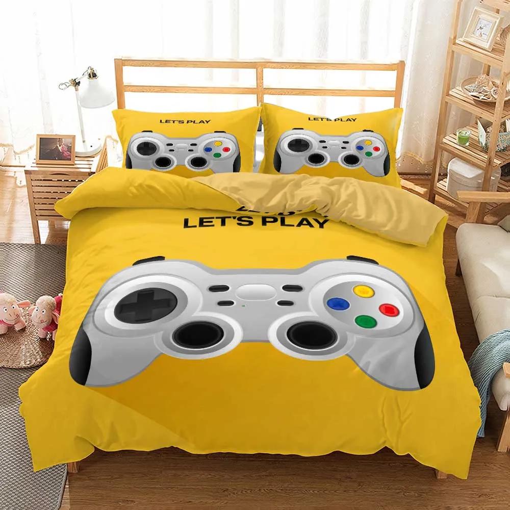 Print Game Bedroom Bedclothes Pillowcases Duvet Cove Set For Boy Fashion Design Teenager Bedding Set For Boys Full Twin Queen