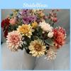 Head Artificial 3 Dahlia Chrysanthemum Bouquet For Wedding Floral Decor Home