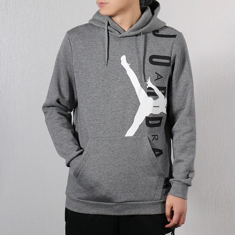 Jordan Sweatshirts Men's Gray Hooded Moderate Regular CD5871-091