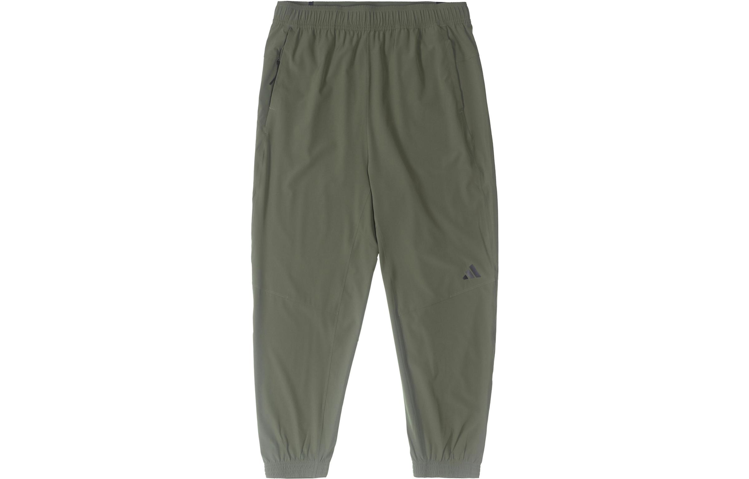 Adidas Knitted Sweatpants Men s Olive Green Moderate Cuffed Pants HY3793 XXL