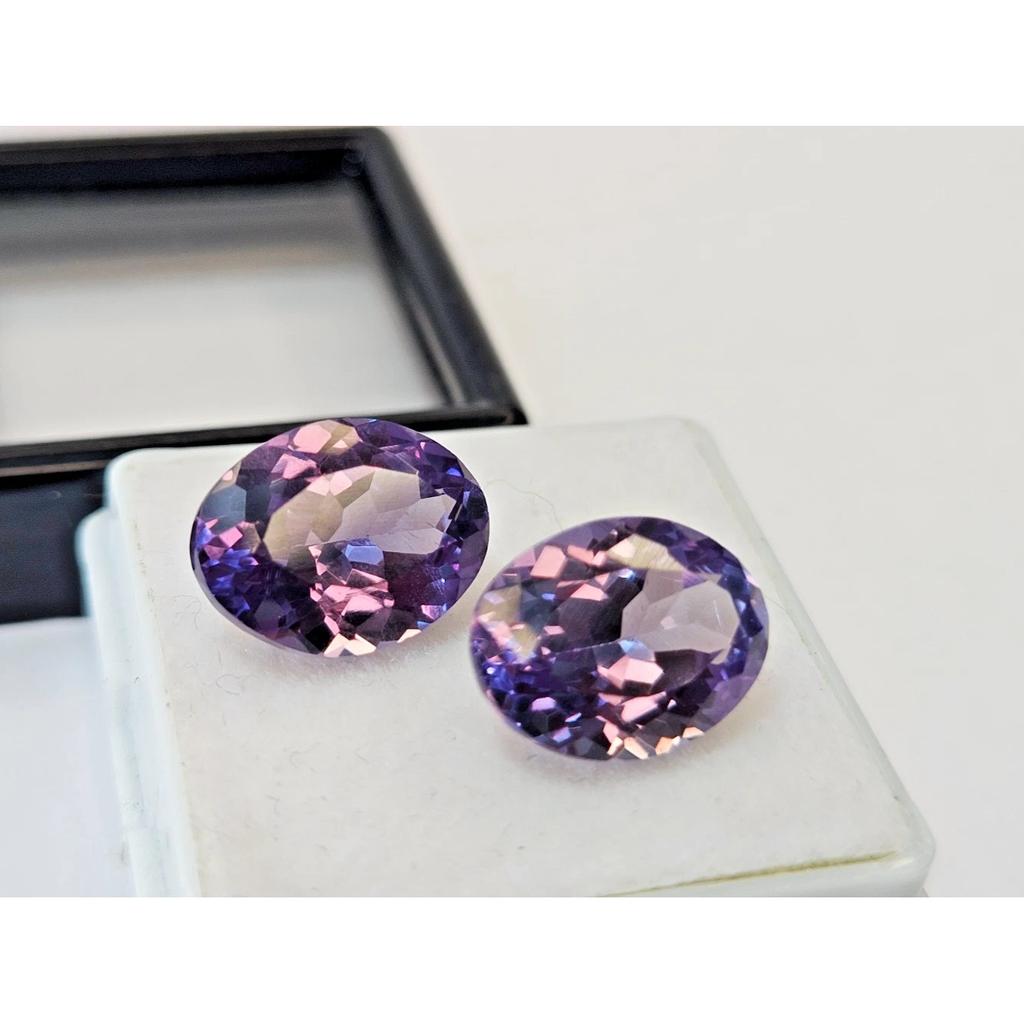 Alexandrite Color Change 33 Ct Oval Cut Pair Certified Beautiful Loose Gemstone