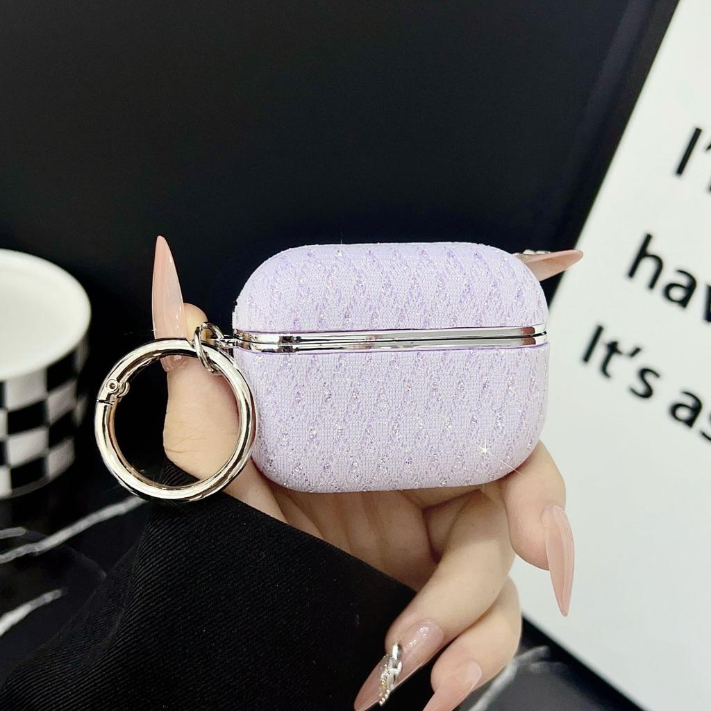 Custodia Auricolari Glitterata a Rombo per Airpods Pro 3 & Airpods 1 2 3 4 Pro2 Copertura Protettiva Premium Bling Lucida con Gancio in Metallo