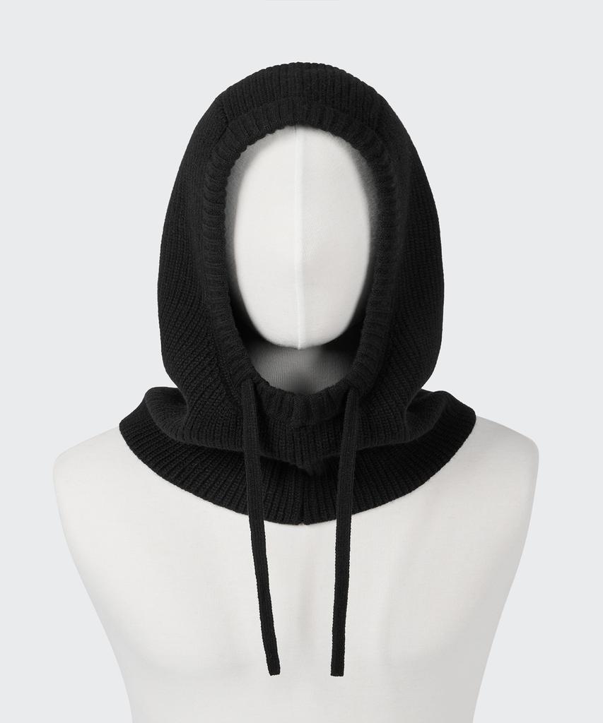 Musinsa Standard Lambswool String Knit Balaclava [Black]