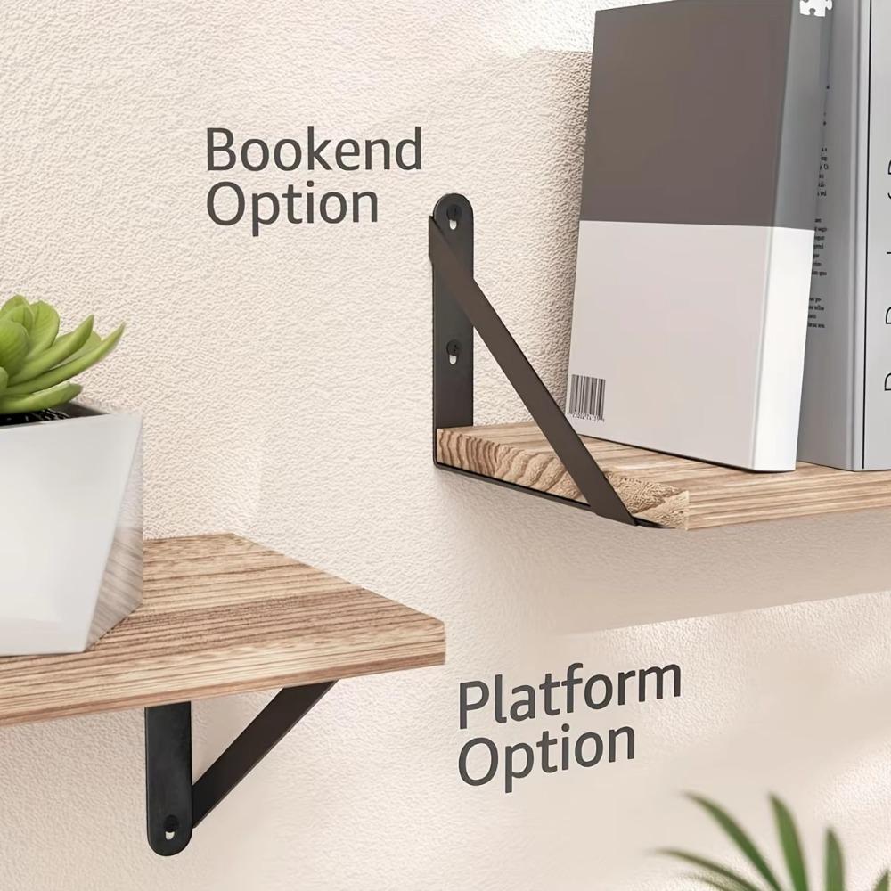 Nieuwe L-vormige Zwevende Plank Wandmontage Hoekverbinding Driehoekige Plank IJzer Metaal Heavy Duty Decoratieve Plank Huis Boekenplank