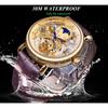 Forsining Men's Fashion Casual Hollow Moon Phase Carved Hollow Automatic Mechanical Watch GMT1125-5-W