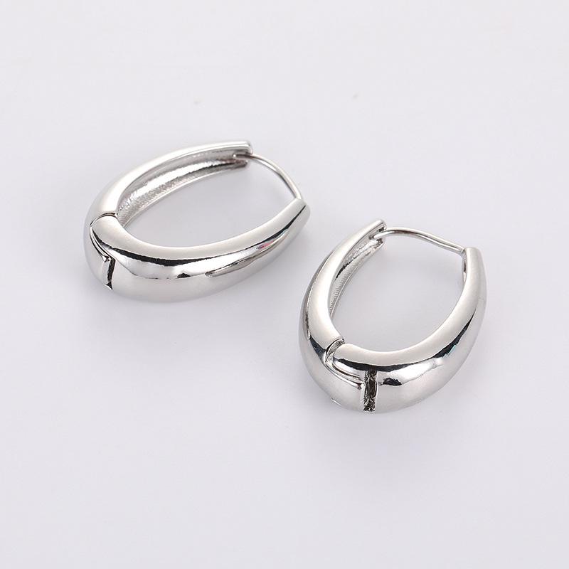 

Корейские ретро 2025 модные простые серьги в холодном стиле для женщин серебряный